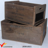 Rual Area Recycled Fir Antique Wood Crate Box with Blackboard