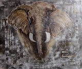 Elephant Oil Painting for Home Decoration