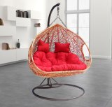 Outdoor White Rattan Egg Swing Chair