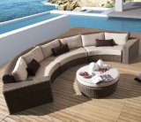 Outdoor Wicker Rattan Patio Garden Sunrise Lounge Home Hotel Office Sofa (J549)