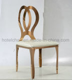 Hot Sale Golden Stainless Steel Dining Chair with Leather Cushion