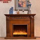 Guangdong Manufacture French Style Carved Wood Fireplace Mantel (GSP14-002)