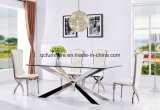 New Model Tempered Glass Top Meeting Dining Table Set