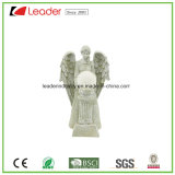 Resin White Angel Statue with Solar Light for Garden Ornaments