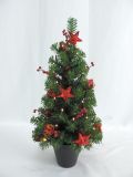 60cm Plastic PVC Home Decoration Pot Artificial Christmas Gift Tree