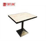 Square Coffee Shop Table with Metal Sealing