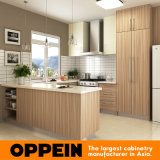 Oppein Modern U-Shape Wooden Kitchen Cabinet with Melamine Finish (OP16-M01)