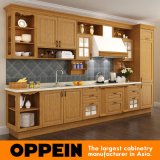 Wood Grain Red Oak Solid Wood Wholesale Modular Kitchen Furniture (OP15-S07)