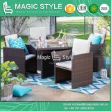 Rattan Dining Set with Cushion Wicker Dining Chair (Magic Style)