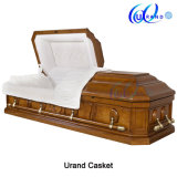 Octagon Design New Hot Sale Mahogany Velvet Casekt and Coffin