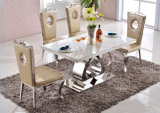 Modern Dining Room Set Luxury Rectangle Glass Mirrored Dining Table