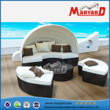 Rattan Round Bed with Canopy in Kd
