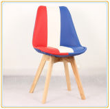 Home Chairs with Flag PU Cover and Original Wooden Legs