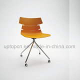 Wholesale Color Customizable Plastic Chair with Chrome Steel Leg (SP-UC495)