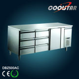 Stainless Steel Shell Platform Counter Refrigerator Cabinet with Imported Compressor