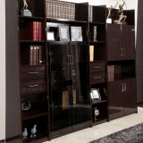 Oppein Classic Brown High Gloss Ebony Bookcase (SG11317)