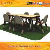 School Children Wooden Table with Stainless Steel Table Leg (IFP-031)