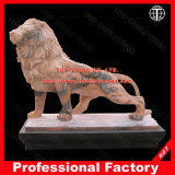 Hand Carved Marble Lion Statue for Garden or Home Decoration