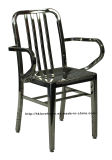 Emeco Metal Dining Restaurant Coffee Stainless Steel Armchair Navy Chair