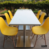 Kkr White Acrylic Stone Restaurant Table for Sale