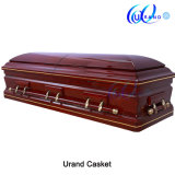 Golden Trim Cheap Burial Wooden Casket Casket and Coffin