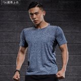 Bodyshape Men's Sleeve Sport Shirts Gym Sport Dry Fit Tshirt