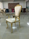 Foshan Luxury Rose Gold King Throne Dining Chair for Events Wedding Banquet