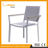 Outdoor Hotel Plastic Wood Aluminum Garden Cafe Armrest Chair Home Leisure Furniture