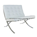 Modern Leisure Leather Lounge Barcelona Sofa Chair with Ottoman