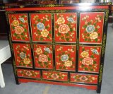 Antique Furniture Chinese Wooden Painted Cabinet Lwb718