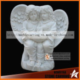 Angel Garden Statues with White Carrara Marble Carving