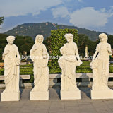 Beige Marble Garden Woman Statues for Seasons