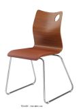 Optional Cushion Cheap High Glossy Wood Modern Project Library Chair