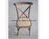 Rattan Seat Cross Back Chair, Oak Wood Cross Back Chair