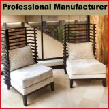 Wooden Lobby Furniture High Back Lounge Sofa Chair for Hotel