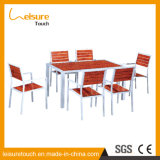 New Design Garden Patio 6 Seaters Dining Table and Chair Set Outdoor Leisure Polywood Hotel Restaurant Modern Furniture