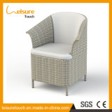 New Design PU Leather Patio Hotel Dining Chair with Aluminum Frame Rattan Outdoor Home Furniture