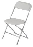 Easy Store White Clean Plastic Folding Chair