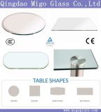 Clear Transparent Tempered Float Glass Table Tops