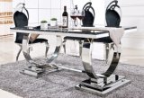Luxury Rectangle Stable Stainless Steel Dining Table