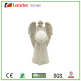 Polyresin Hot Sale Angel Figurine with LED Solar Lights for Garden Decoration