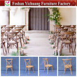 Used Stacking Coss Back Designer Vintage Wooden Chair for Wedding and Restaurant Yc-As62-1