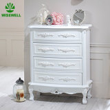 Antique Style 4 Drawer Chest Carved Wooden Bedroom Furniture