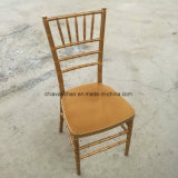 Cheap Modern Outdoor Event Wedding Hotel Gold Resin Metal Chiavari Chair