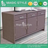 Rattan Cabinet with Drawer Synthetic Wicker Cupboard Home Furniture