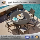 Well Furnir Wf-17118 Rattan 7PC Dining Set with Round Table