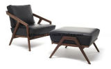 Manufacturers Wholesale Katakana Solid Wood Leather Sofa Cloth Art Sofa Single Sofa Rocking Chair Sofa Nordic Beauty (M-X3276)