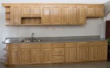 Solid Rubber Wood Kitchen Cabinet