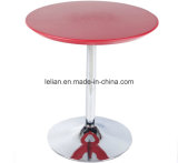 Round Plastic Coffee Table with Chrome Base (LL-CFT001)