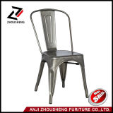 Sheetmetal Frame Patio Dining Metal Chair in Galvanized with Back Zs-T-01